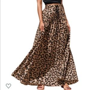 Cheetah print maxi skirt